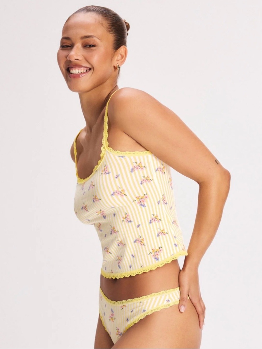 Savage X Fenty Floral Lace Cami & Panty Set L NWT